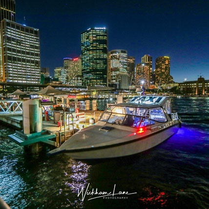 Cityscape witrh water taxi Sydney