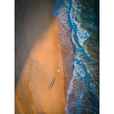 Sunrise Surfers Shadow - Framed 1200x 970mm 